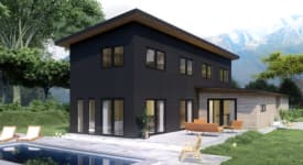 casa prefabricada Techo Inclinado 180 M2 - 2 Pisos